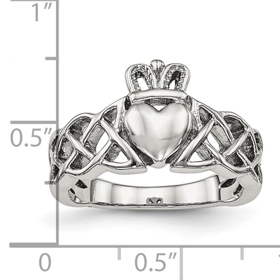 Chisel Stainless Steel Polished Claddagh Ring