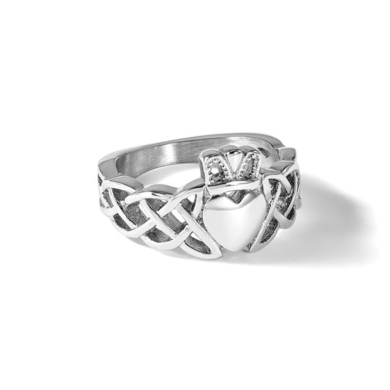 Chisel Stainless Steel Polished Claddagh Ring