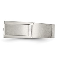 Chisel Stainless Steel Brushed and Polished Ring with CZ view 3
