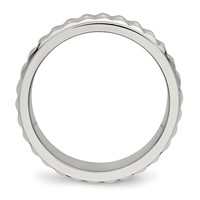 Chisel Stainless Steel Polished 8mm Studded Band view 2