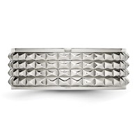 Chisel Stainless Steel Polished 8mm Studded Band view 3