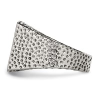 Stainless Steel Textured Black Enameled Cross Ring view 3