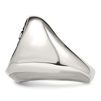 Stainless Steel Antiqued and Polished Anchor Ring view 3