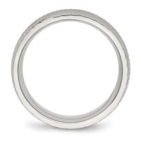 Stainless Steel Polished and Textured 8mm Band view 2