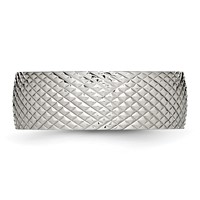 Stainless Steel Polished and Textured 8mm Band view 3