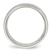 Stainless Steel Polished Diamond Cut 8mm Band view 2
