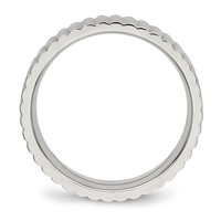 Stainless Steel Polished and Textured 6mm Band view 2