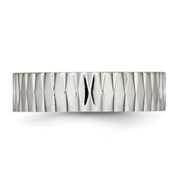Stainless Steel Polished and Textured 6mm Band view 3