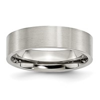 Chisel Stainless Steel Brushed 6mm Flat Band view 1