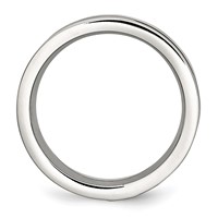 Chisel Stainless Steel Brushed and Polished Brown IP-plated.02 Carat Diamond 8mm Band view 2
