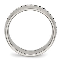 Chisel Stainless Steel Brushed and Polished Braided 8mm Band view 2