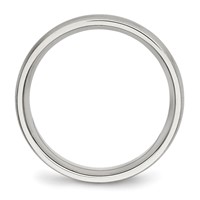 Chisel Stainless Steel Brushed Band with CZ Half Round 5.5mm view 2