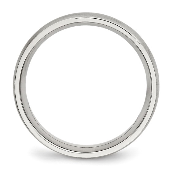 Chisel Stainless Steel Brushed with CZ Half Round 5.5mm Band