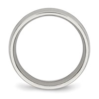 Chisel Stainless Steel Brushed and Polished 6.5mm Grooved Band view 2