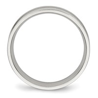 Stainless Steel Polished Ridged 5mm Band view 2