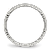 Stainless Steel Polished Band with Brushed Center Ridged 5mm view 2