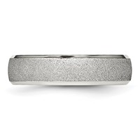 Chisel Stainless Steel Polished Laser Cut 6mm Band view 3