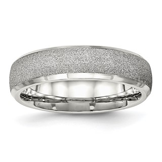 Chisel Stainless Steel Polished Laser Cut 6mm Band