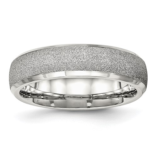 Chisel Stainless Steel Polished Laser Cut 6mm Band