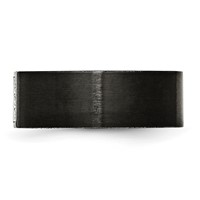 Chisel Stainless Steel Brushed Black IP-plated with CZ 8mm Flat view 3