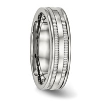 Stainless Steel Polished 6mm Grooved Band view 4