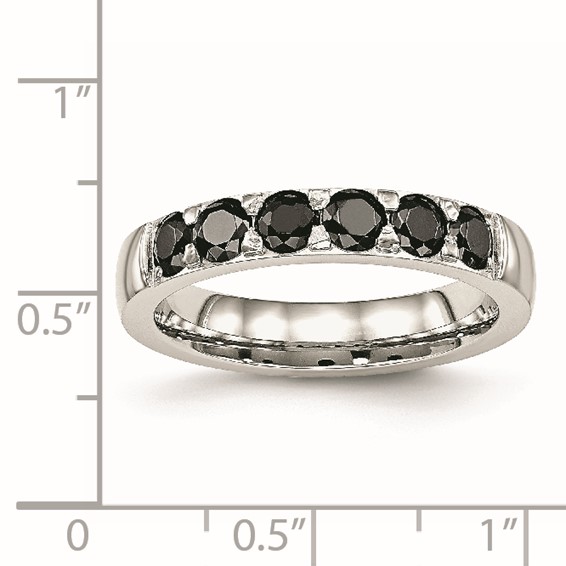 Stainless Steel and CZ Band