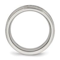 Chisel Stainless Steel Brushed and Polished Braided 7mm Band view 2