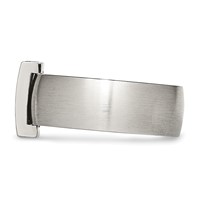 Stainless Steel Brushed Band with CZ 8mm view 3