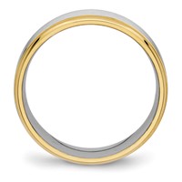 Chisel Stainless Steel Polished Yellow IP-plated 6mm Grooved Band view 2