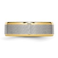Chisel Stainless Steel Polished Yellow IP-plated 6mm Grooved Band view 3