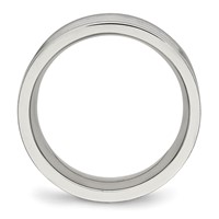 Stainless Steel Polished Grooved 8mm Comfort Fit Band view 2