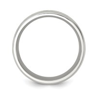 Chisel Stainless Steel Polished Band with Imitation Classic Opal Inlay 8mm view 2
