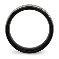Chisel Stainless Steel Brushed Black IP-plated 8mm Grooved Band view 2