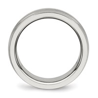Stainless Steel Polished 8mm Grooved Band view 2