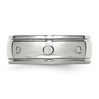 Stainless Steel Polished 8mm Grooved Band view 3