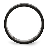 Chisel Stainless Steel Polished Black IP-plated Diamond-Cut 8mm Band view 2