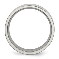 Chisel Stainless Steel Brushed 8mm Flat Band view 2