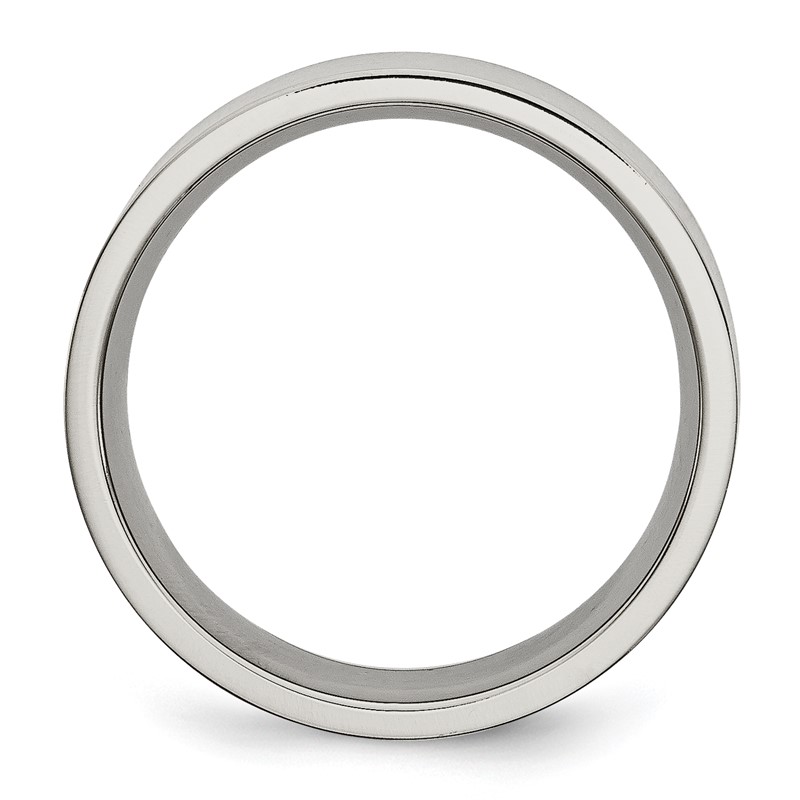 Chisel Stainless Steel Brushed 8mm Flat Band