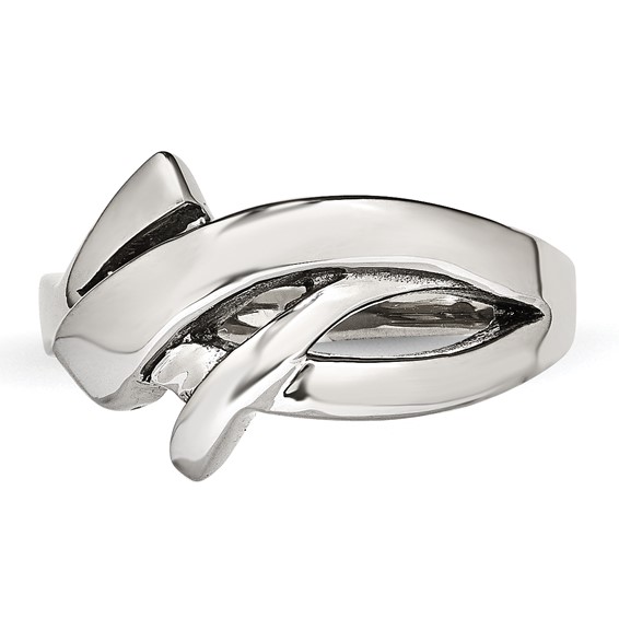 Chisel Stainless Steel Polished Ring