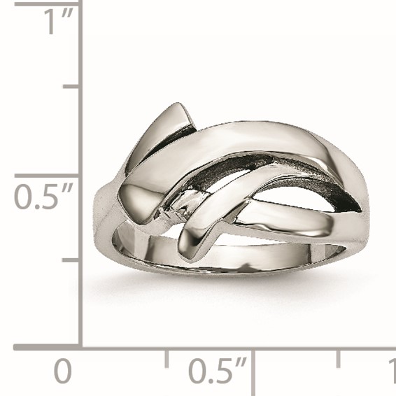 Chisel Stainless Steel Polished Ring