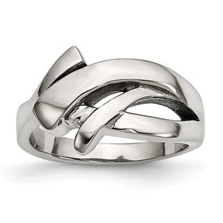 Chisel Stainless Steel Polished Ring