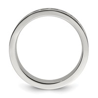 Chisel Stainless Steel Brushed Enameled Swirl Design 7mm Band view 2