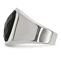 Chisel Stainless Steel Polished with Solid Black Carbon Fiber Ring view 3
