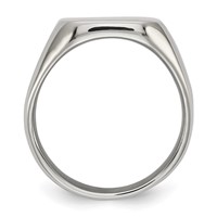 Chisel Stainless Steel Polished Signet Ring view 2