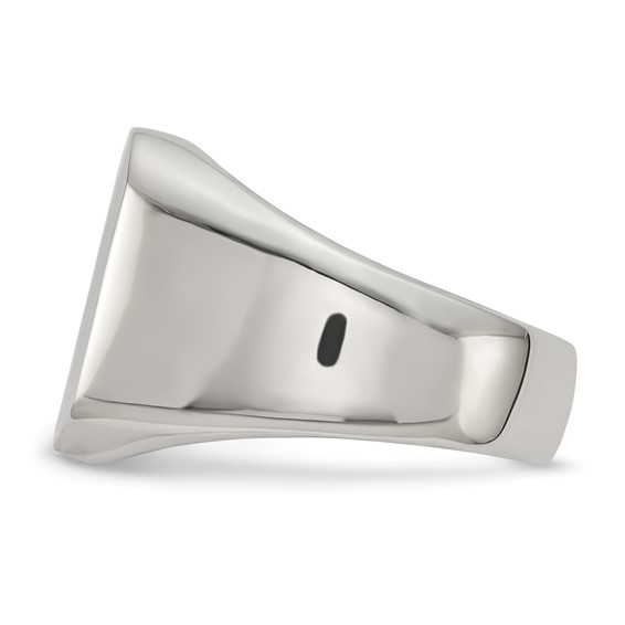 Chisel Stainless Steel Polished Signet Ring
