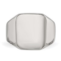 Chisel Stainless Steel Polished Signet Ring view 4