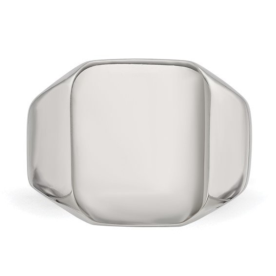 Chisel Stainless Steel Polished Signet Ring
