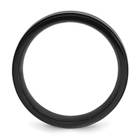 Chisel Stainless Steel Brushed and Polished Black IP-plated 8mm Band view 2