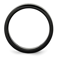 Stainless Steel Brushed Black IP-plated Roman Numerals Band view 2