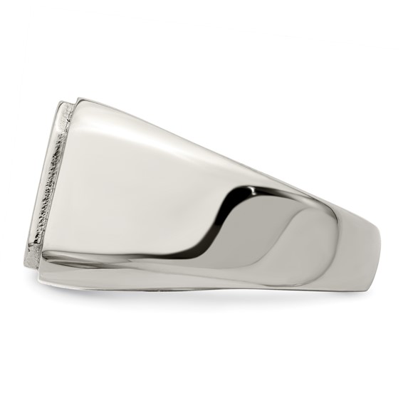 Chisel Stainless Steel Polished Signet Ring